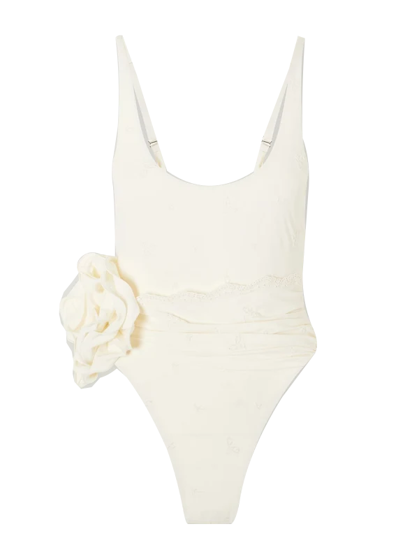 Magda Butrym Ivory Rose Swimsuit