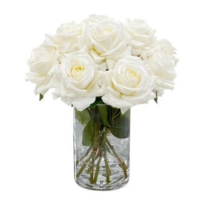 Real Touch Roses · White — product view