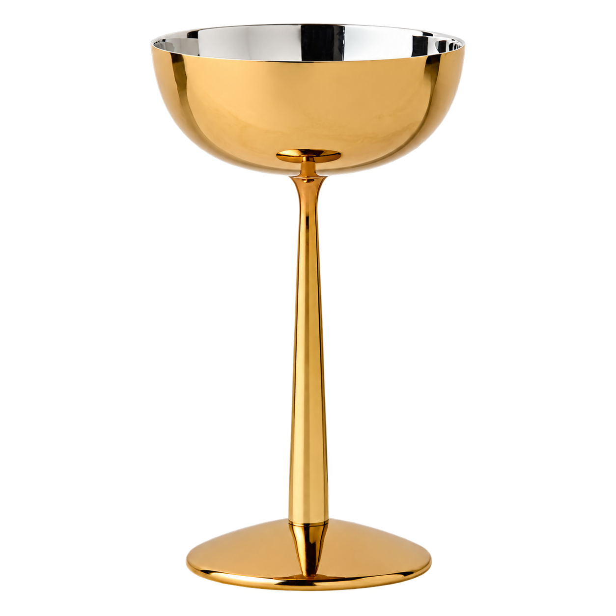 CB2 Emporia Coupe Glass, Brass-plated finish, product only
