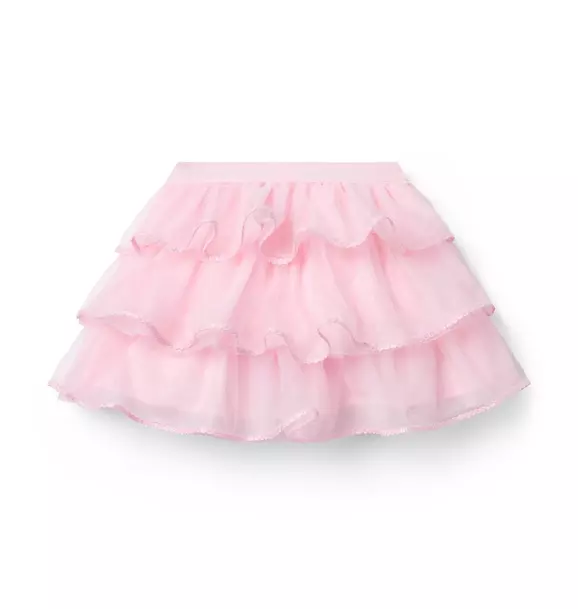 Mini · Janie and Jack Dot Trim Tulle Skirt · Light Pink