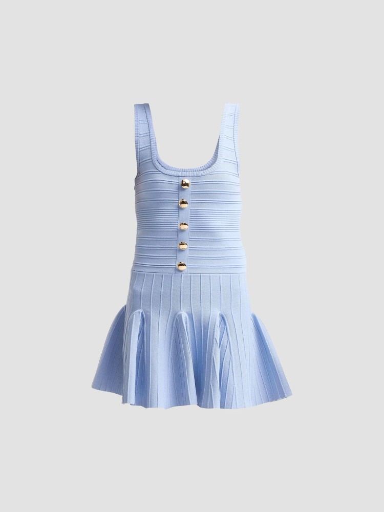 Retrofête Brooke Knit Mini Dress · Metallic Lacqua