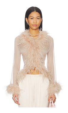 Bubish Gigi Feather Blouse, Caramel