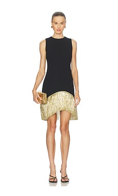 SIMONMILLER Bowie Fringe Mini Dress, Black