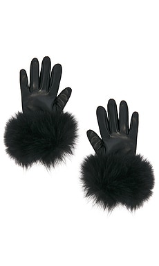 Susanna Chow Dawson Leather Gloves, Black