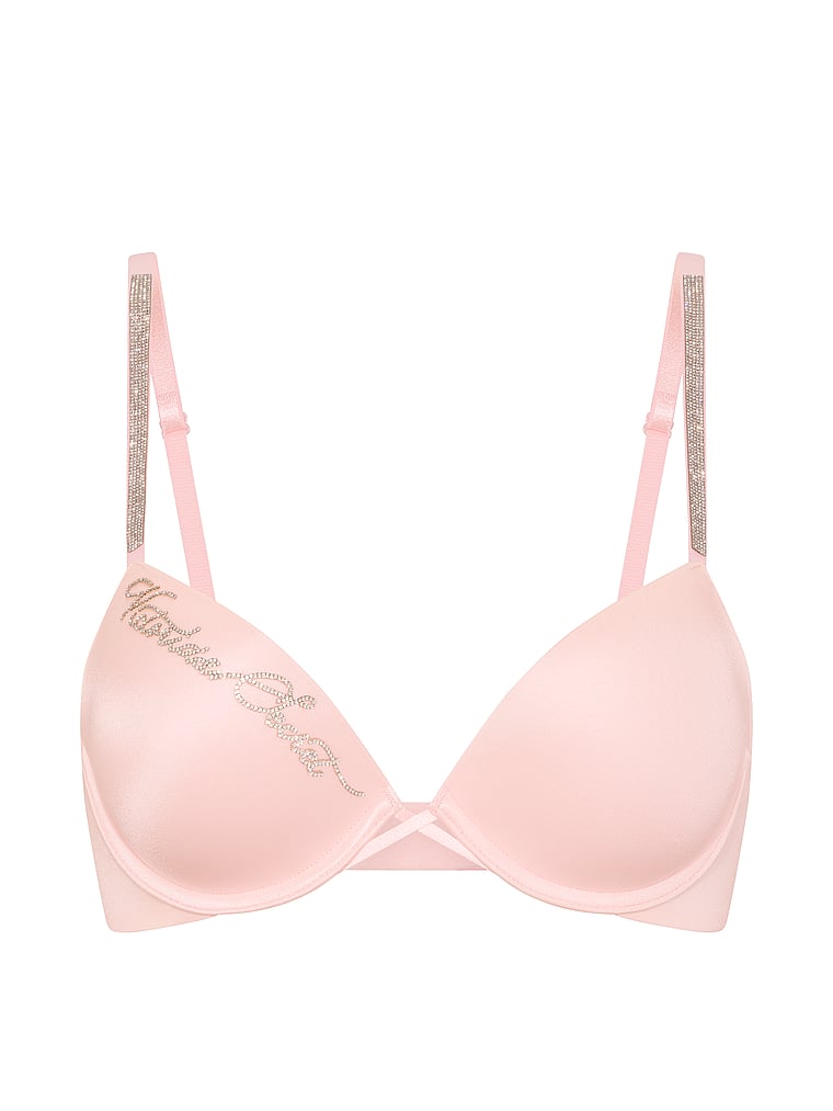 Victoria’s Secret Shine Script Push-Up Bra, Angel Pink
