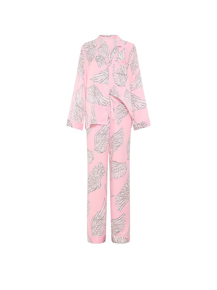 Victoria’s Secret Signature Satin Long Pajamas, Satin sleepwear