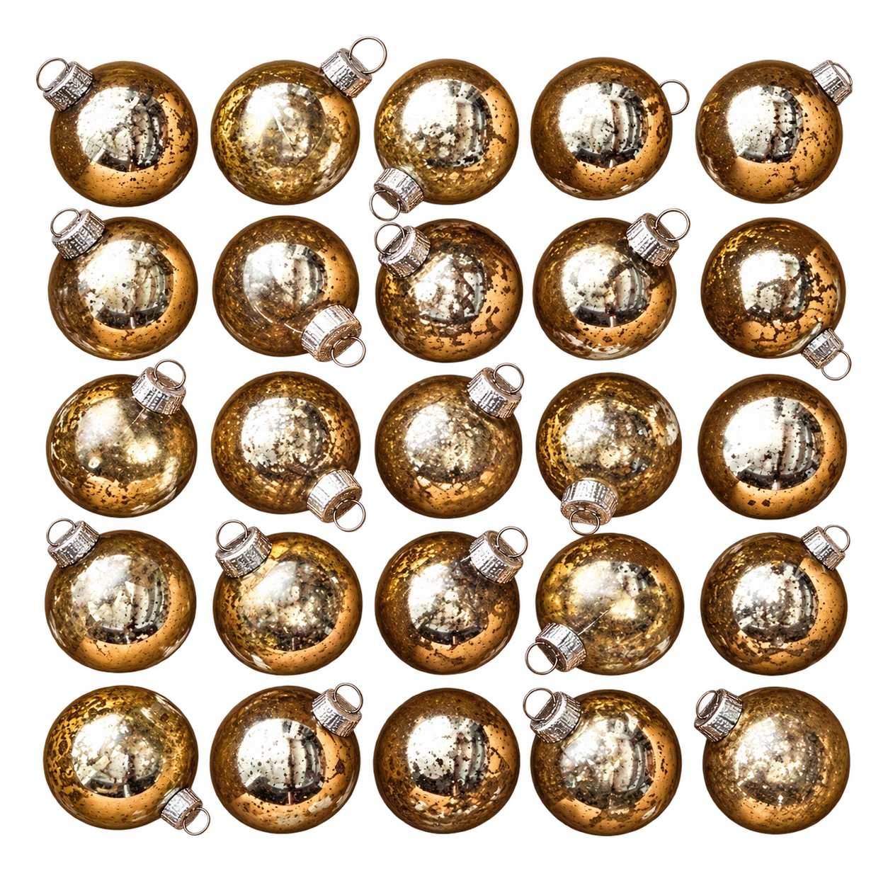 West Elm Mercury Glass Ornaments — Set of 25