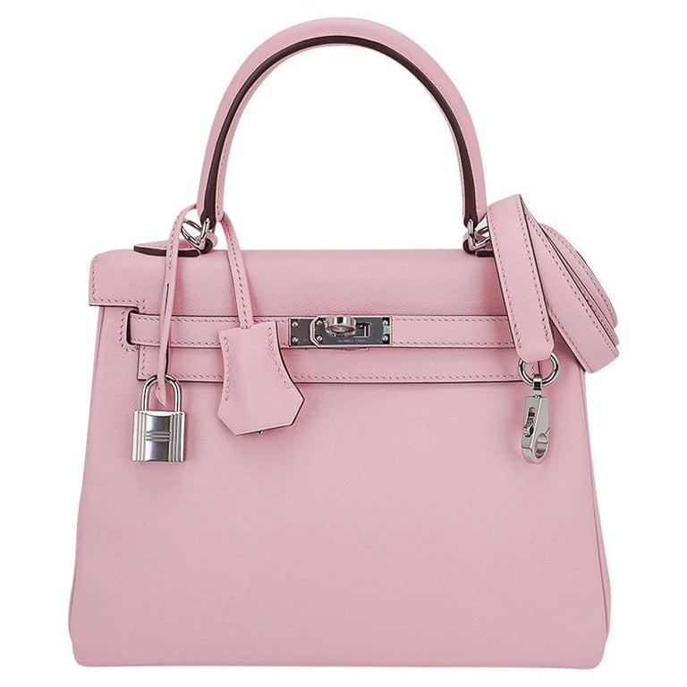 Hermès Kelly 25 in Rose Sakura with palladium hardware