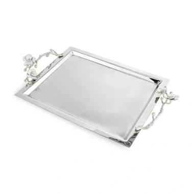 Michael Aram Silver Orchid Large Tray